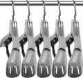DEDU Suit Hangers for Men 15 Pack, Silver Gray Coat Hangers Extra Wide Non Slip Width 17.7", Thick Plastic with Pants Bar & Metal Hook