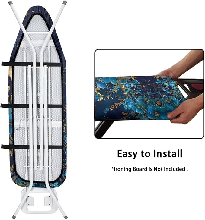 GLENLCWE Decorative Butterfly Replacement Ironing Board Cover with Hook and Loop,Stay in Place Butterfly Iron Board Cover for Women Heavy Duty Iron Accessories