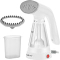 True & Tidy Complete Garment Care Set - Portable & Compact Handheld Travel Steamer with Extra Large Laundry Bag and Lint Roller Bundle (Handheld Steamer Only - White)