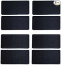 Square Shape Shoe Hole Prevention Repair Patches/Inserts for 8 Holes (Black)