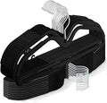 LemonRoad 50 Pcs Upgraded Plastic Short Neck Hangers, Anti-Slip Space Saving Hangers with 360 Swivel Hooks for Clothes, Smooth, Not Velvet (Black)