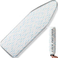 BNDX Ironing Board Cover with Padding for College Students - 15x54 Inch Thick 2 Click Buckles Household Moms Bedrooms, High Heat Resistance Eco-Friendly Material Easy-to-Use - Verdant Calm