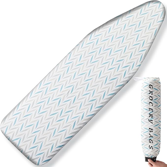 BNDX Ironing Board Cover with Padding for College Students - 15x54 Inch Thick 2 Click Buckles Household Moms Bedrooms, High Heat Resistance Eco-Friendly Material Easy-to-Use - Verdant Calm