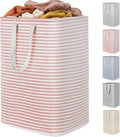 Lifewit 1 Pack Laundry Hamper Large Collapsible Laundry Baskets, Freestanding Waterproof Clothes Hamper with Easy Carry Handles in Laundry Room Bedroom Bathroom College Dorm, Pink, 80L