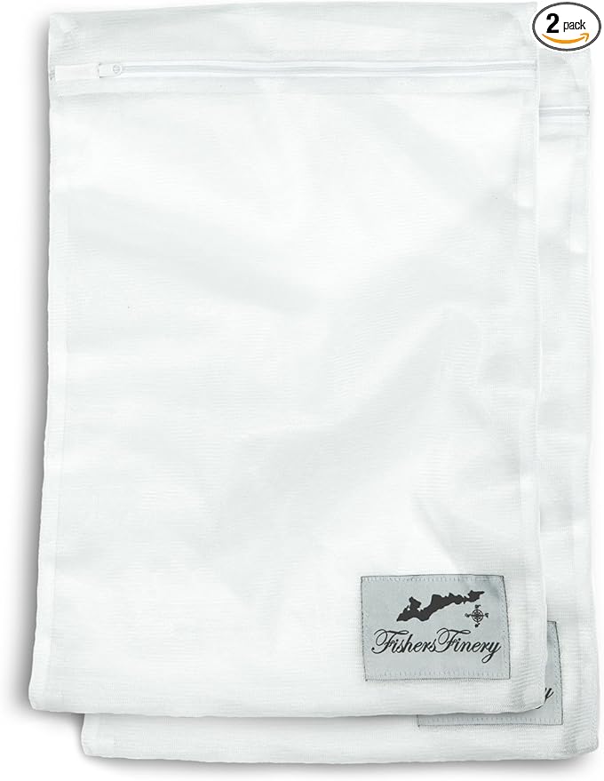 Fishers Finery Laundry Bag Washable Undergarment Laundry Bag (2 Pack)