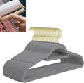 Velvet Hangers,Felt Hangers,Non-Slip Clothes Hanger, Multifunctional Space Saving Clothes Hangers for Wedding Dress & Dress Clothes(Light Gray 1,30pcs)