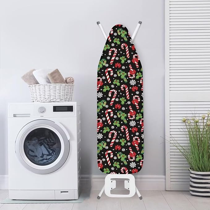Ironing Board Cover and Pad Christmas Candy Print Extra Wide Table Top Ironing Board Cover Standard Size 54x15 inches