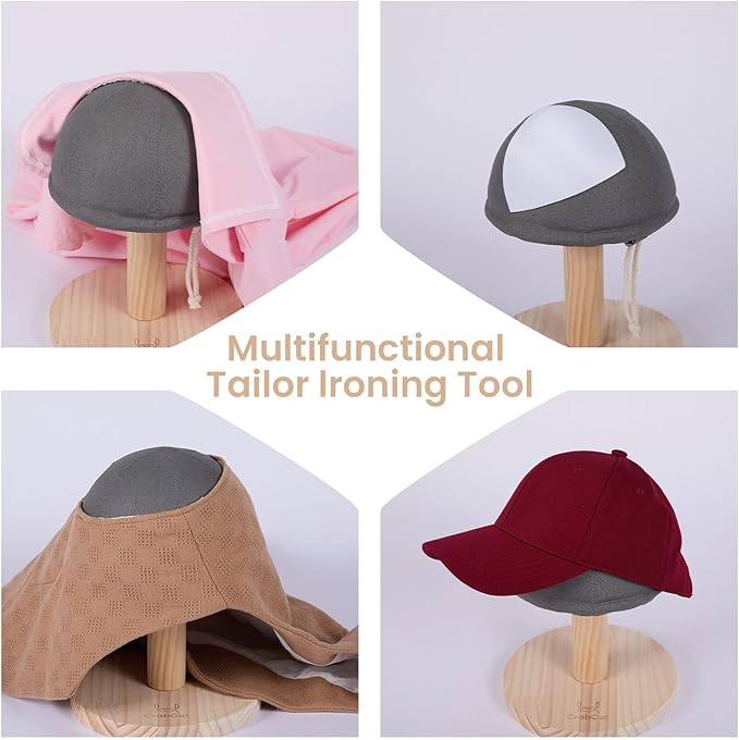 Bra Wooden Ironing Board Mini - Portable Pressing Pad for Bras, Shirts, Collars & Cuffs | Small Tabletop Ironing Stool with Padded Surface | Sewing & Travel Essential
