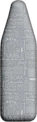 Simplify Ironing Board Cover | Scorch Resistant | Cotton | Thick Padding | Stretch Elastic Fit | Hook and Loop Fasteners | Cover ONLY | Grey