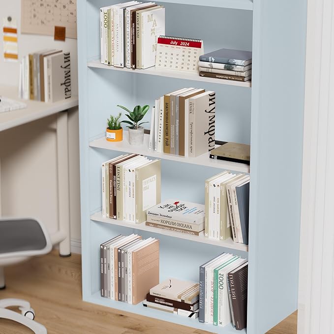 SANNO Expandable Closet Shelf Organizer, Adjustable 17-31" Tension Shelf with Heavy-Duty Adhesive - DIY Shelf Dividers for Cabinet, Pantry, Wardrobe, Kitchen, 2 Pack