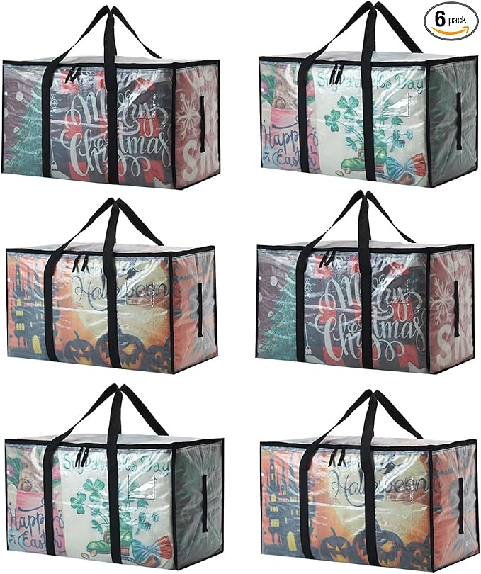 6 Pack Heavy Duty 93L (24.5 Gallon) Stackable Plastic Storage Bins with Lids, Clear Totes – For Home Organization and Storage, Sturdy and Reusable Alternative to Moving Bags