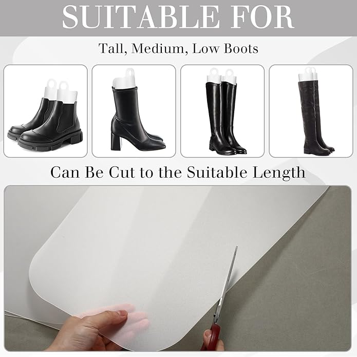 8 Packs Boot Shaper Shape Inserts Multisized 12/14/16 Inches Tall Boot Support for Women Men