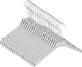 Crystal Clear Acrylic Clothes Hangers 20 Pack, Thin Non-Slip Suit Hangers, Heavy Duty Transparent Hangers for Closet Organization, Space-Saving(Smoky Gray)