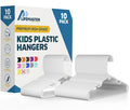 Lifemaster Plastic Kids Clothes Hanger – Children Clothes Hanger with Shoulder Notch, 11.6 Inch Space-Saving Closet Organizer for Baby, Toddler, and Kids Clothing, Hold Up to 5 lbs, Pack of 10, White