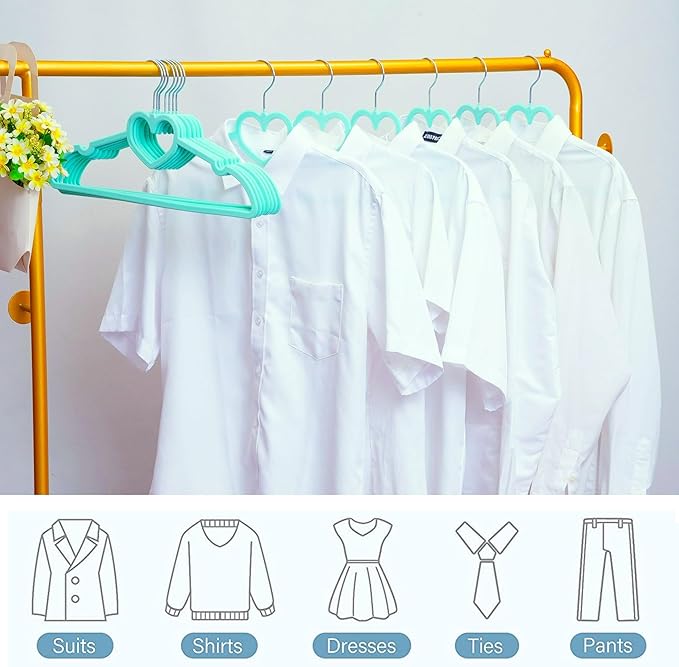 Velvet Hangers 20 Pack, 16" Non Slip Adult Hangers, Slim Clothes Hanger with 360 Degree Swivel Hook - Durable & Cute for Coats, Shirts, Dress (Mix Color)