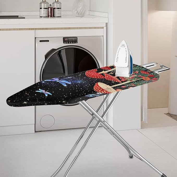 Ironing Board Cover,Ironing Mat,Mushroom Ironing Board Cover,Table Top Ironing Board Cover,Iron Covers for Ironing,Fasion Mushroom Print XX-Large
