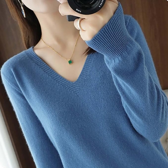 Merino Wool Cashmere Sweaters for Women 2025 Oversized Soft Sweater Long Sleeves Casual Loose Pullover Knitted Tops