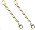 HAND® Set of 2 Gold Tone Metal Sew On Metal Coat Hangers Hanging Chain Loops - 8.5 cm Long