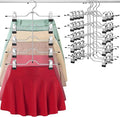 Pants Skirt Hangers with Clips, 4 Pack Pant Hangers Skirt Hangers Space Saving Closet Hanger Organizer Closet Organizers and Storage