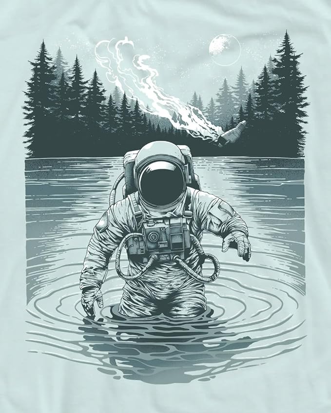 INTO THE AM Graphic Tees for Men S - 4XL Premium Short Sleeve Colorful T-Shirts Trippy Space Designs
