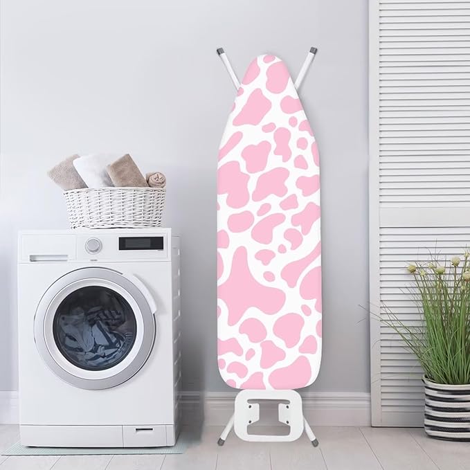 Ironing Board Cover,Ironing Mat,Iron Board Cover,Cow Ironing Board Cover,Pink Ironing Board,Pink Cow Print Small