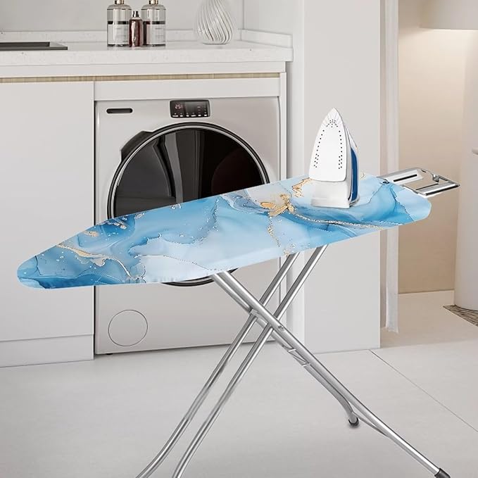 Blue Marble Ironing Board Cover with Hook and Loop Fastener Strap for Extra Wide 15 x 54 Ironing Boards Heat Reflective Durable Iron Board Cover Halloween Spooky Decor