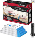 Vacuum Storage Bags with Portable Electric Pump,Vacuum Seal Bags for Clothing,Space Saver Bags,Vacuum Travel Bags for Luggage(Combo 8 Pack)