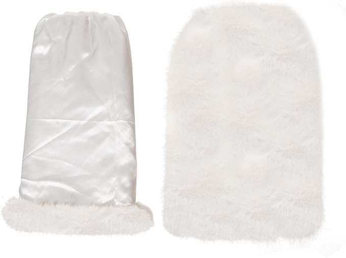 LA CARRIE Women Fuzzy Faux Fur Leg Warmers Fluffy Winter Long Foot Cuffs Furry Boot Socks