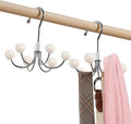 2 Pack Hoodie Hanger for Organizer 360° Swivel Closet Hooks for Belt, Space-Saving Hanger Bra Storage, Accessorise Organizer for Tie, Hat, Tanktop, Scarf, Purse