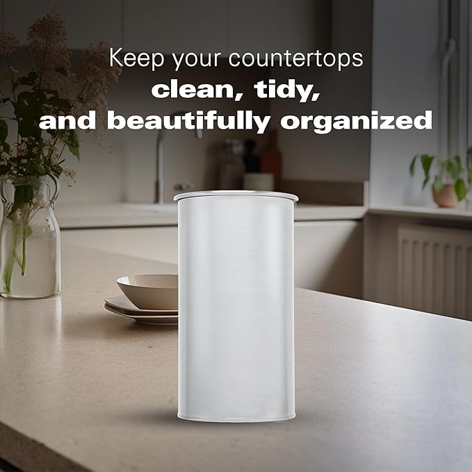 Wipe Holder for Kitchen/Bathroom Counter, Disinfectant Wipe Container, Modern Kitchen Decor, Vintage Countertop Wipe Storage Organizer Caddy, with Silver Finish