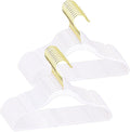 20-Pack Kids Glitter Clothes Hangers – Sparkly Non-Slip 12.5in (32cm) Slim Hangers for Nursery Closet Organization, Gold Glitter with Matching Hook
