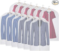 Kntiwiwo Garment Bags Clear Suit Bag for Closet Storage Hanging Clothes Dress Cover Bags (24" x 40"12pcs)