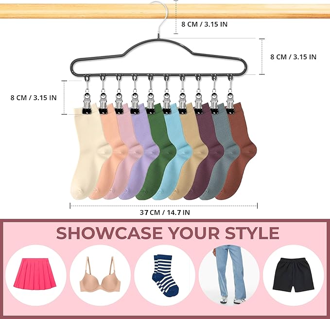 Karida Closet Organizers and Storage, Metal Yoga Pants Hanger with Rubber Coated 2 Pack Hanging Closet Organizer for Home Organization & Closet Organization, Space Saving Hanging Closet Solution
