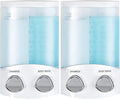 Better Living Products, White 76254-1 Euro Series 2-Chamber Soap and Shower Dispenser | (Pack of 2)