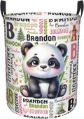 Personalized Panda Laundry Basket For Baby Kids Boys Girls Adult Custom Hamper Basket With Name For Bathroom Bedrooms Collapsible Baby Laundry Basket, Dirty Clothes Hamper With Handles
