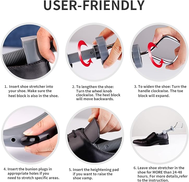 Shoe Stretcher for Women Men Wide Feet 4-Way Adjustable Shoe Expander Widener