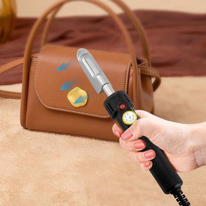 Portable Mini Iron, 110V Corded Mini Irons, Leather Clothes Shoes Mini Iron Adjustable 50-350℃ For Leather Fabric Shoes Bags Etc