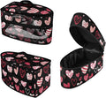 Romantic Love Heart Iron Organizer Bag with Handle,Valentine's Handheld Steamer Iron Storage Bag Carrying Case for Portable Steamer Travel Steamer Storage Box