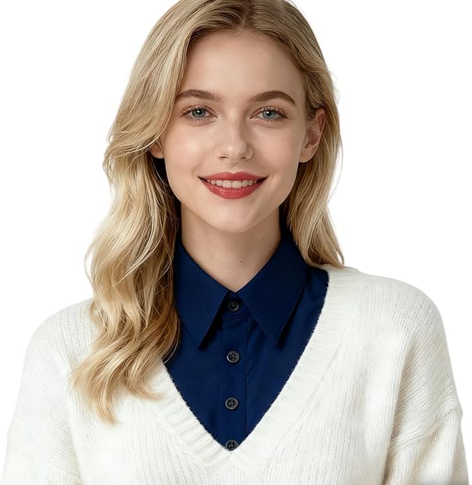 Fake Collar for Women, Detachable False Pointed Faux Shirt Collars for Office Casual Formal Outfits Graduation Daily
