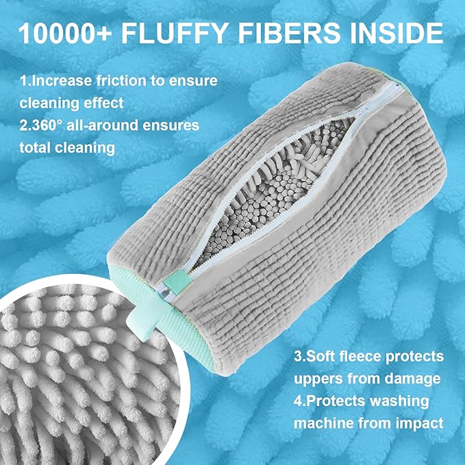 Shoe Washing Machine Bag Laundry Shoes Bag for Washer Dryer Shoe Washing Bag for Sneakers, Casual Shoes, Reusable and Durable Large Shoe Cleaning Bags for All Shoe Types and Sizes