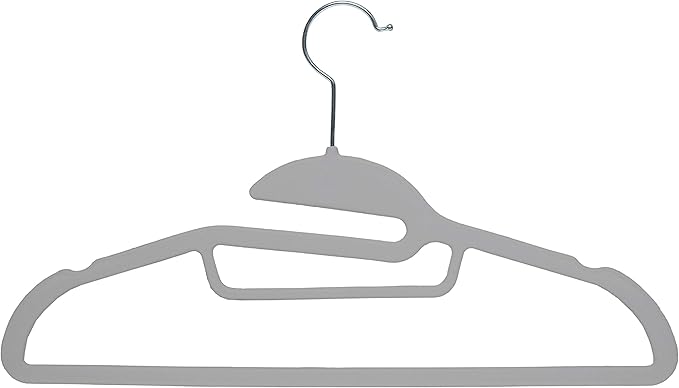 Simplify 24 Pack Ultimate Hanger | Great for Accessories | Organizing Belts | Scares | Ties | Non Slip | Closet Organization | Grey