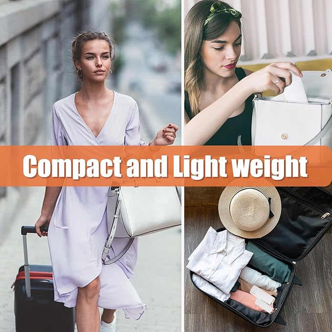 Portable Mini Ironing Machine,Travel Mini Steam Iron,1000W Handheld Travel Steamer Iron for Clothes,Foldable Garment Steamer,20 Second Heat-up,120ml Water Tank,with Brush,Measure Cup