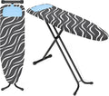 APEXCHASER Ironing Board Full Size, Iron Board with Silicon Rest, Foldable Ironing Boards Standard Size, Heavy Duty Iron Stand Boads, Ironing Table with 7 Height Adjustable Anti-Slip Feet, 13x43 Gray