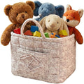 Quilted Fabric Basket Car Storage Basket Boho Floral Laundry Hamper for Nursery Bedroom & Living Room | Organize Clothes Toys