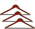 Honey-Can-Do No Slip Wooden Coat Hangers, Cherry Wood,(Pack of 72)