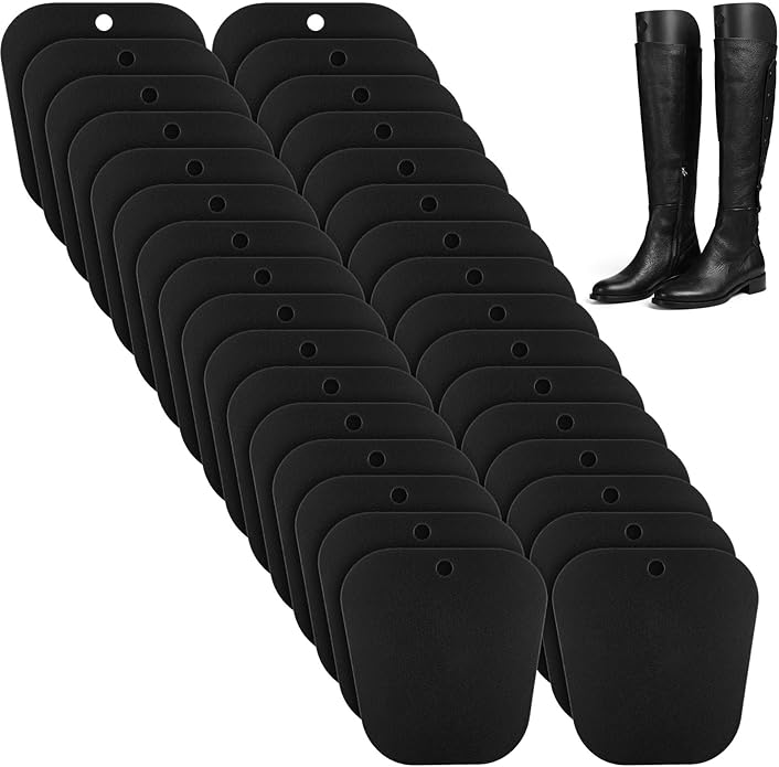 30 Pieces (15 Pairs) Boot Shapers, Form Inserts Keeper Black Tall Boots Support Holders for Women and Men to Keep Shape