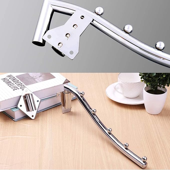 Wall Mounted Folding Garment Hooks, Foldable Wall Mount Clothes Drying Rack, 2 Pack Stainless Steel Swing Arm Hook Holder Clothing Laundry Hanger Dryer Rack Closet Rod Storage for Bedroom Bathroom