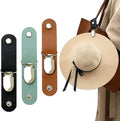 Hat Clip for Travel on Bag/Luggage, PU Leather Multifunctional Duckbill Clip, Outdoor Hat Companion
