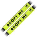 Tuff Pupper Waterproof Leash Sleeve | Fits Any Standard Size 1 Inch Wide Leash | Dual Sided Message | Durable Neoprene & Silicone | Odor & Stink Proof | Easy Secure On & Off (2 Pack, Adopt Me)