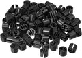 uxcell 150pcs Black Clothes Hanger Markers, Size 12mm x 10mm, Fit 3.5mm Rod, Blank Tags for Garment Size Coding